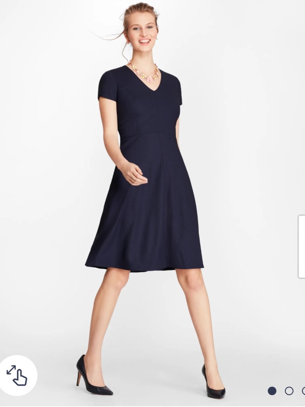 Petite Pinstripe BrooksCool® Merino Dress